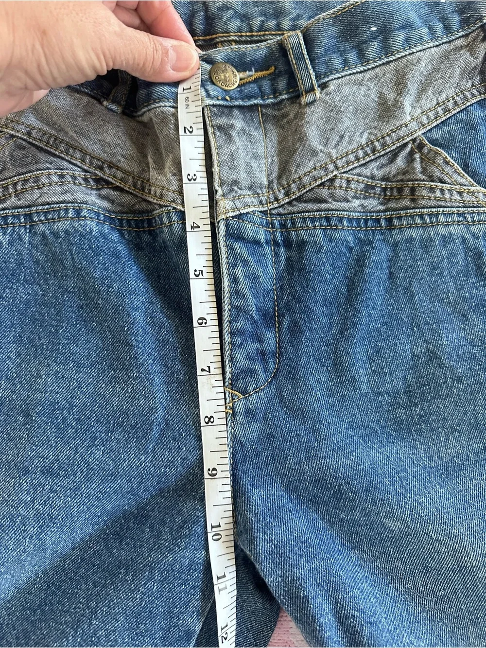 Vintage 80s Jordache Two-Tone High-Rise Blue Jeans
